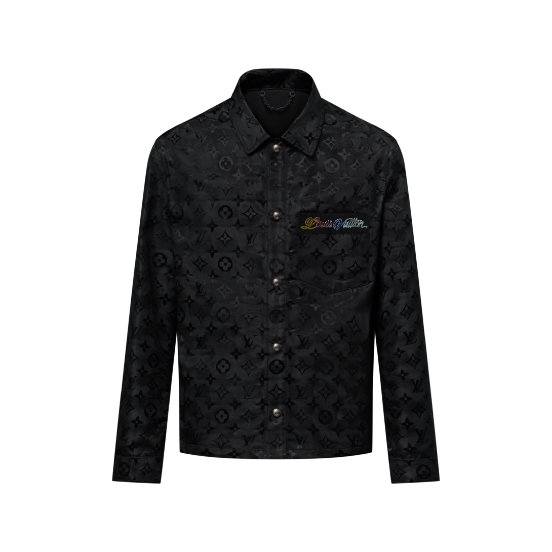 Monogram Moire Jacquard Silk Overshirt - Ready-to-Wear 1AGTGP